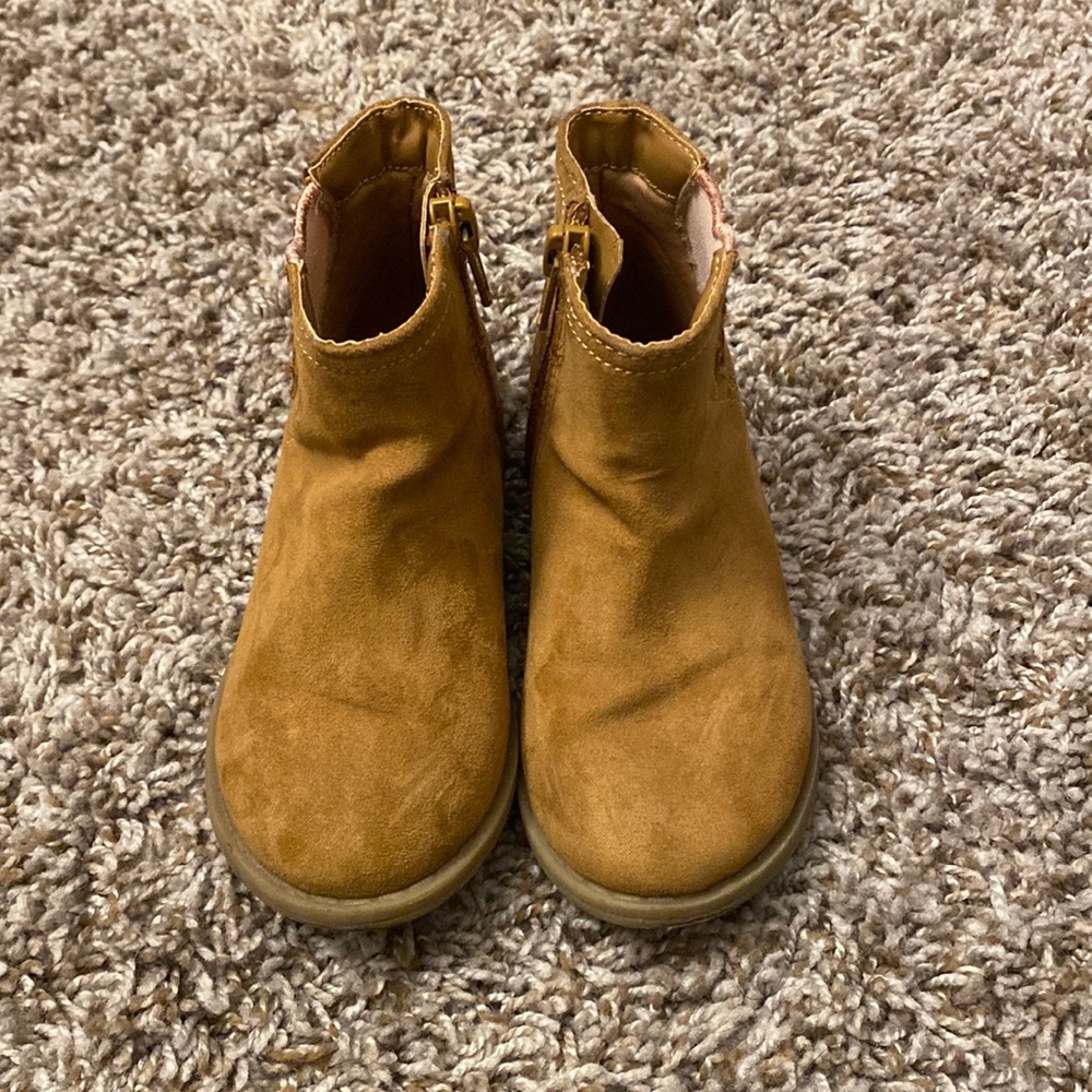Wonder Nation brown and pink toddler girls boots